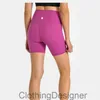 LL Yoga Shorts nahtlose Ausrichtung von Frauen Sport High Taille 3-Punkte-Hose Running Fitness Fitness Unterwäsche Training Leggings in der Tasche