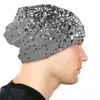 Berretti scintillanti Silver Grey Lady Skullies Beanies Cappello Goth Autumn Inverno Ski Men Donne Cap Calda Calda Calza Knit Calda Calda Knit