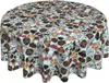 Tafelkleed schattig honden afdruk ronde decoratief tafelkleed polyester stoffen thee doeken om te dineren