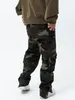 Męskie spodnie Camuflage Cargo - Multi Flap Pockets LUSE DOTYCZNE DO PRACY Outdoorowej i odzieży ulicznej