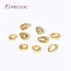 18K Gold Plated Brass Metal Smooth Pendant Bail For Necklace Making Pinch Bails For Pendants Clasps Hook Clips