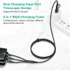 Cordon de charge rapide Fonken 3 en 1 pour iPhone Huawei Micro USB Type C Câble de chargeur 1,2 m Port Multi USB Cordon de chargement USB