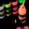 Bouteille de peinture acrylique fluorescente lumineuse 59 ml peinture à main bricolage peinture de tissu peinture lueur dans la peinture sombre