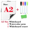 A2 Taille magnétique Blanc Fridge Sticker Home Kitchen Writing Drawing Message Bafr Dry Eraser White Board