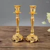 Candle Holders Creative Metal Holder Pillar Light Luxury Ornaments Wedding Table Decoration Vintage Candelero