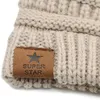 Berets -3PCs Kinder kleiner runder Hut plus Samt Herbst und Winter gestrickt Wollohrschutz warm