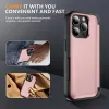 3 In 1 magnetische standaardkaarthouder voor iPhone 15 14 13 12 Pro Max Samsung S24 S23 S21 FE plus ultra TPU PU -pc -schokbestendige kaartkap