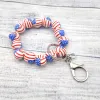 1,60 cm de bracelet en bois en bois Ring Baseball Volleyball Volleyball Football Keychian Bracelets Women Sport Key Chain Gead Bangles Stretchy