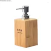 Dispensador de jabón líquido bambú desinfectante para la mano de madera de madera el hogar el prensa suministros de baño de gel de ducha de champú vacío