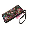 Abendtaschen Frauen Ethnische nationale Retro -Schmetterling Blume Handtasche Münze Geldbörse gesticktes Lady Clutch Quasten kleiner Klappen Sommerverkauf