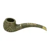 Pure Copper Ingot Lucky Tobacco Pipe Hand Made mässingsförmögenhet och skattrökning Pipe Munnstycke Cigarett Make Fader gåva