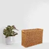 Storage Bottles Rectangular Wicker Basket With Handle Woven For Kids Kitchen Restaurant Bathroom Home Decoration