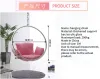 Hémisphère Space Swing Fix de balançoire transparent Boule de verre bubble chaise dortoir Panier suspendu Balcon Home Balcon