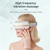 Massageador ocular 6D Smart Airbag Vibração Instrumento de cuidados com o olho Hot Compress Bluetooth Olhos de massagem