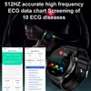 Guile non invasive Smart Watch WORD Lipide Uric Acid Health Monitor ECG + PPG Sports Bluetooth Call Smartwatch pour les hommes femmes