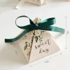 New Gift Box Triangular Pyramid Baby Sangs Packaging Bags Wedding Favor de papel Caixa de papel