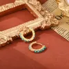 Suyu European и American Jewelry Retro маленькие зеленые серьги роскошные круги персонализированы 240403