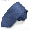 Nekbanden high -end zakelijk handgemaakte jacquard blauwe heren stropdas voor heren formele slijtage shengzhou polyester imitatie zijden fijn graanq