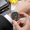 Wristwatches Luxury mens Brand es Fashion Business Luminous Calendar Large Dial Men Quartz Stainless Steel Strap Sports Clock240409