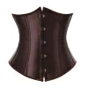 Gotisk korsett underbust topp kvinnor sexig bustier satin midja cincher underkläder smal kropp shaper korsetter burleque bustiers plus size