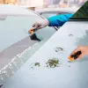Bärbar rengöringsskrapa för bilfönster vinylfilm klistermärke ren squeeg hushåll kök glas keramiskt damm smutsigt remover verktyg
