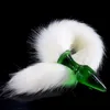 Fake Fox Fox Tail Glass anal plug Toys pour femme adulte masturbator gpot anus stimulateur en verre bouchon bouchon de la queue Y1907563803