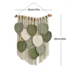 Tapestries Tassel Tapestry Boho Bohemian Woven Leaf Wall Art Ornament Macrame Decor For Nursery Room Bedroom Living