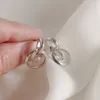Dangle Earrings Creative Fashion Personality Circle Winding Earring For Women 925 Sterling Silver Minimal Geometric Fine Jewelry