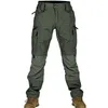 通気性のあるマルチポケットワークウェア膝パッドハイキングポケット貨物カモフラージュパンツプラスサイズのメンズ戦術ズボン