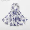 Sjaals Fashion Duffler Foulard 2024 Nieuwe luxe print hijab sjaal dames tulband moslim hoofdband ontwerp chiffon bandana wrap shawl240409