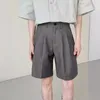 Shorts Shorts Streetwear Fashion Suit Men 2024 Summer Casual Shee Ice Silk Straight For Mens Vintage Sold Color Short Pant