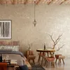10m Retro American Bronzing Wallpaper Grey non tissé Pigment pur pur européen Light Luxury chambre salon Home Decor