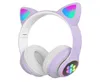 Bluetooth Headphones Earphones Glowing Cute CatEar Paw LED Girls Gift Kids PC Gamer Auriculares Earphone Wireless Headset7206360