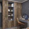 Totio Brown Selbstkleber Holz Tapete für Schlafzimmer Wände wasserdichtes Vinyl -Papierküchenregale Möbel Heimdekoration