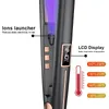 Professional Hair Straightener Flat Iron Curler Hair Electric Splint Negative Ion Curling Iron Corrugation LED Display 240401