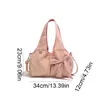 Sacs à bandouliers Mignon Bow Fashion Hands sac à main grande capacité sac à sac à sacrel avec fermeture de fermeture à fermeture éclair du sac à bandoulière sous les bras pour les femmes et les filles