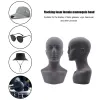 1 pc mannelijk piepschuimschuim mannequin manikin hoofdmodel hoed glazen display schuim mannequin hoofdmodel hoed pruiken pruiken kraam rek