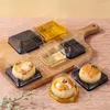 Outils de cuisson 10pcs en plastique transparent mini boîtes à cupcakes à gâteau à muffins Pod Dome Box pour les décorations de dessert d'anniversaire de mariage