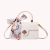 Umhängetaschen elegante Frauen Crossbody Bag Stilvoller Präge Seidenschal Pretty Girls Mini Klappen Geldbeutel weibliche Handtaschen