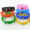 Rubber Wristbands with 12 Holes Fit for Shoe Charms, Silicone Adjustable Bracelets Fit for Clogs Charms