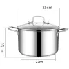 Stock Pot With Lid Professional Home Chef Grade Clad Pot For Soup, Broth & Stock, Chili, Casserole All Surface