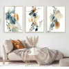 Abstract Watercolor Painting Blue Rust Natura Art Print Nordic Posters Canvas Wall Pictures for Modern Living Room Home Decor