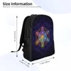 Sac à dos Metatron's Cube Merkabah Travel Men Men Women Women School Bookbagbag Flower of Life College Daypack Sacs