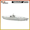 Submarino militar da Segunda Guerra Mundial 3407 Peças MOC Block Block Naval Combate Armas do navio Toys Brick Toys