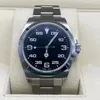 2023 QC Verifique o rei do ar de luxo Air Rei Watch New 126900 Condição completa Dial preto