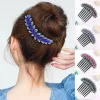 Crystal Rhinestones Hair Combs Clip Vintage Flower Hairpins Hair Style Tool Shiny Bun Hair Combs Bridal Wedding Head Dress