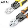 AIRAJ Labor-Saving Wire Cutting Pliers 8 Inch Heavy-Duty Steel Bar Cutting Pliers Electrician Professional Durable Hardware Tool