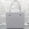 Designer Waterproof Pvc Basket Bogg Beach Bag Girl Women Zakupy Luksusowa torebka Travel duże torby