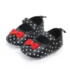 1Pair Autumn Spring Baby Anti-slip Polka Dot Shoes Girl Kids Soft Sole First Walkers Casual Walking Shoes For 0-12M