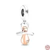 Hot Sale Baby Flasche und Schuhe Schnuller Dangle Charme Perle 925 Sterling Silber Fit Original Pandora Armband DIY Schmuck Forwomen Forwomen